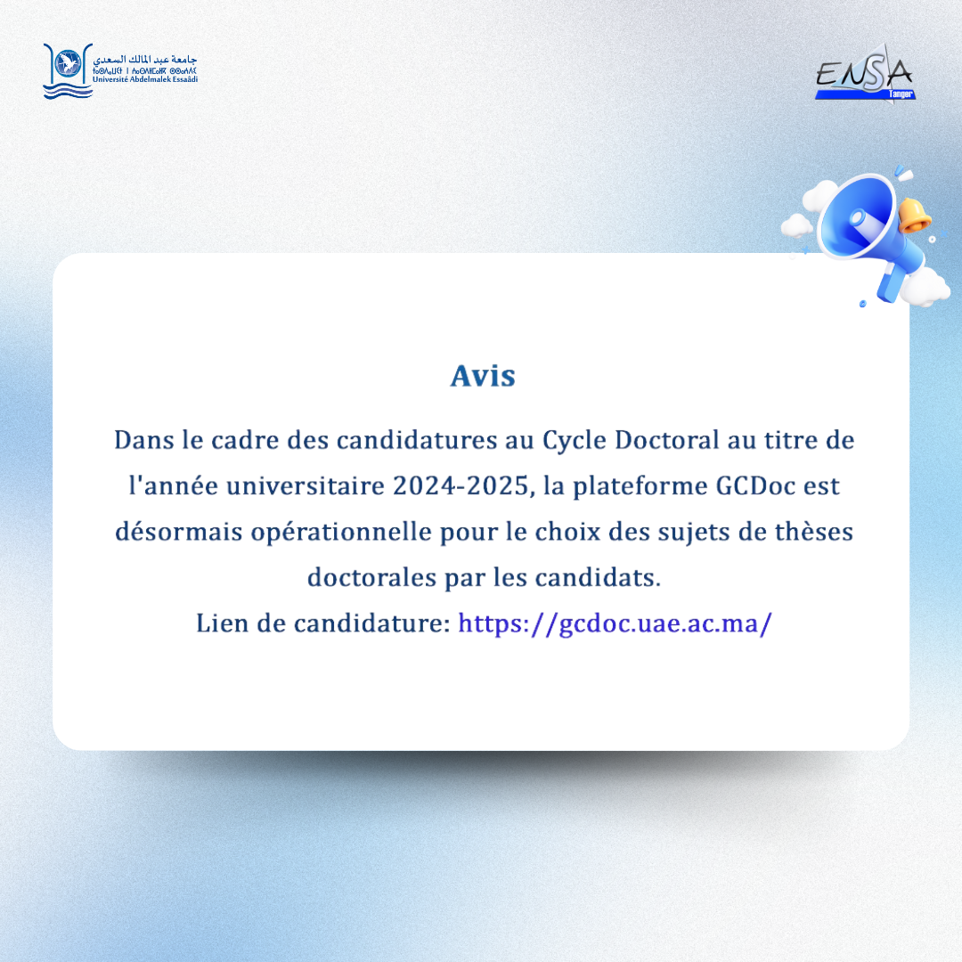 Ouverture De La Plateforme GCDoc Pour Les Candidatures Au Cycle